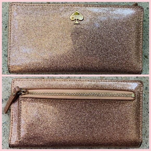 Kate Spade Pink Mavis Glitter Tote & Wallet Set - Picture 11 of 13